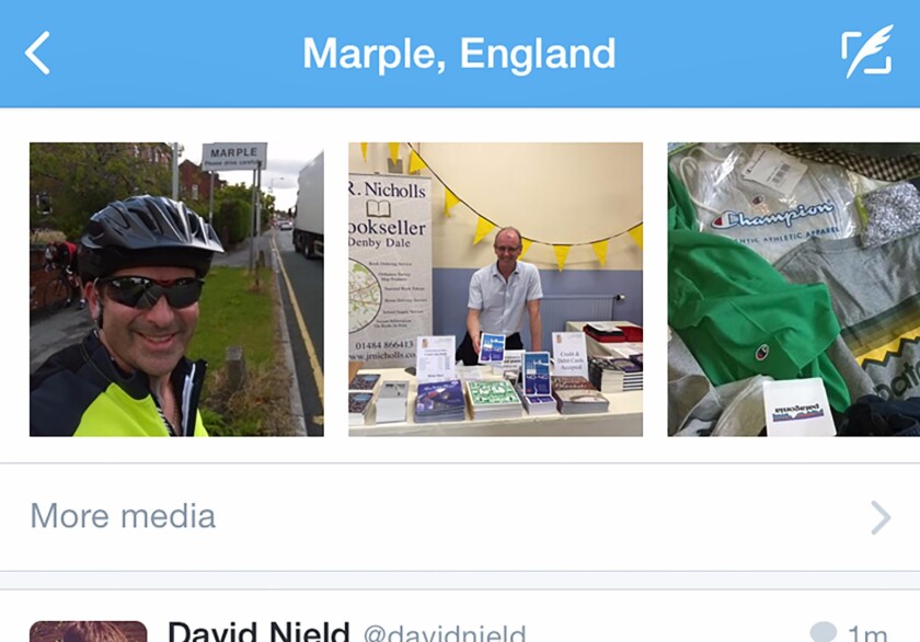 You can tag tweets with locations and see what's happening around you