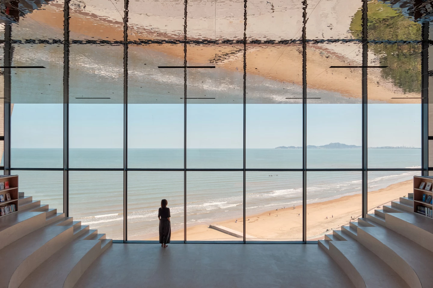 The Sun Tower's uppermost floor includes a library and viewing point