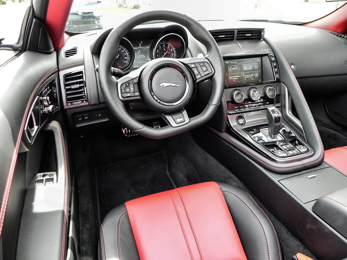 Driver's side interior of 2016 Jaguar F-Type R