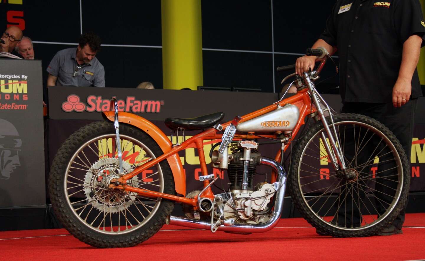 The precursor to the famous Crocker v-twin, Albert Crocker built just 31 speedway bikes before turning his hand to the bikes which made him a global name. This is one of them, and not surprisingly, they don't appear at auction very often. MidAmerica sold the last one to appear at auction in Las Vegas in 2011 for $151,200. This 1934 Crocker Speedway Racer (Lot S73) was estimated to fetch between $150,000 and $180,000 and sold for $159,500.