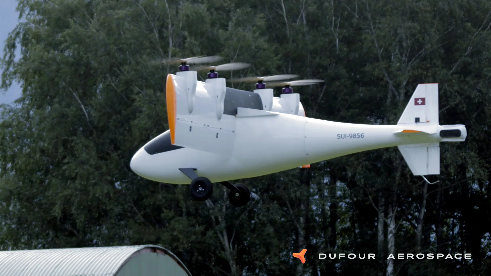 The aircraft is completely electrically powered