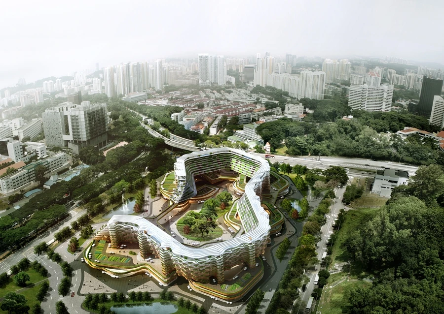 An aerial view of the Homefarm concept (Image: Spark)