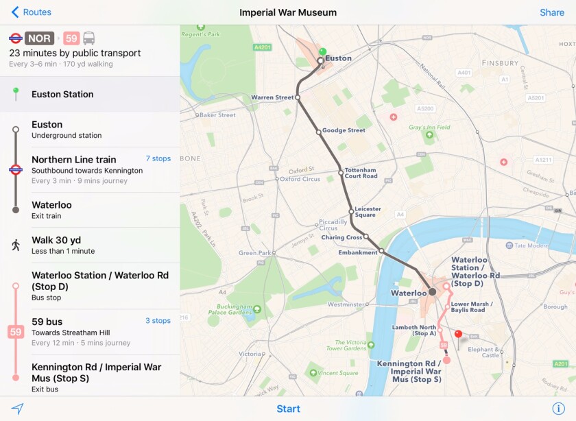 Apple Maps gets support for public transit directions