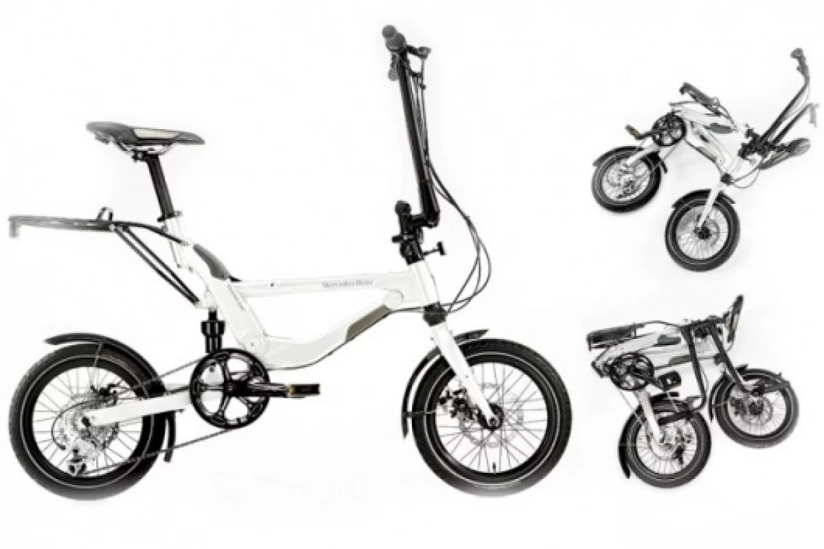 Mercedes-Benz's latest bike collection includes a clever Foldingbike with a choice of folded positions