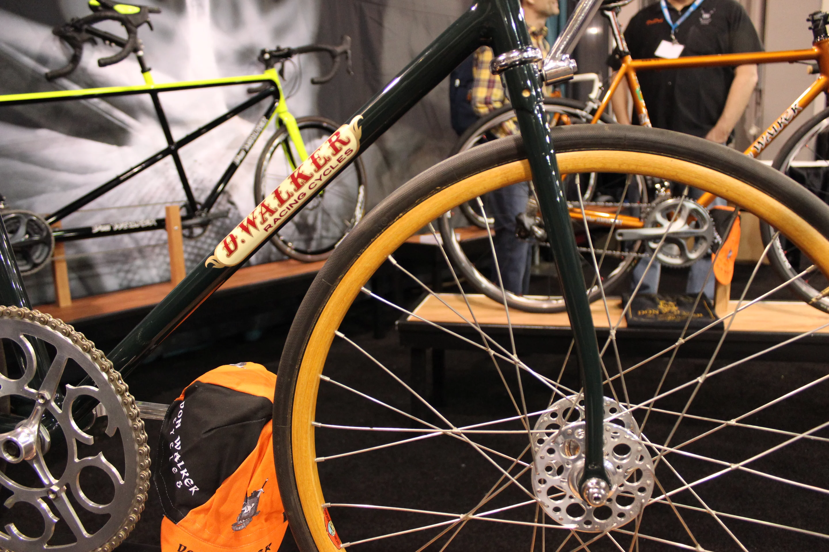 The 24-inch front wheel, and backwards-facing fork