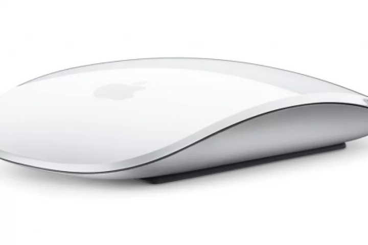 Apple's new wireless Magic Mouse features a multi-touch surface sitting atop an aluminum base