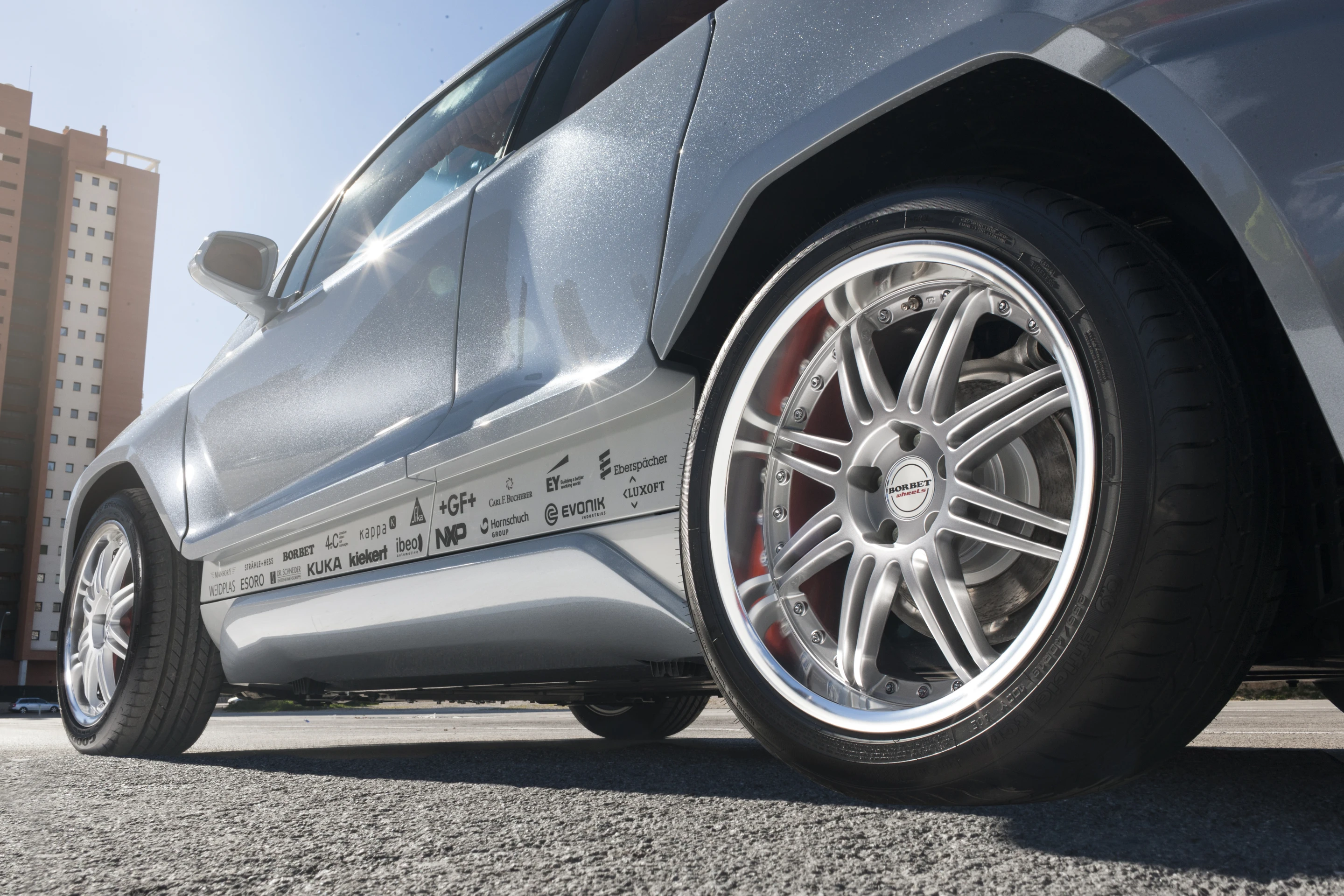 The Budii has 19-inch bespoke alloy wheels