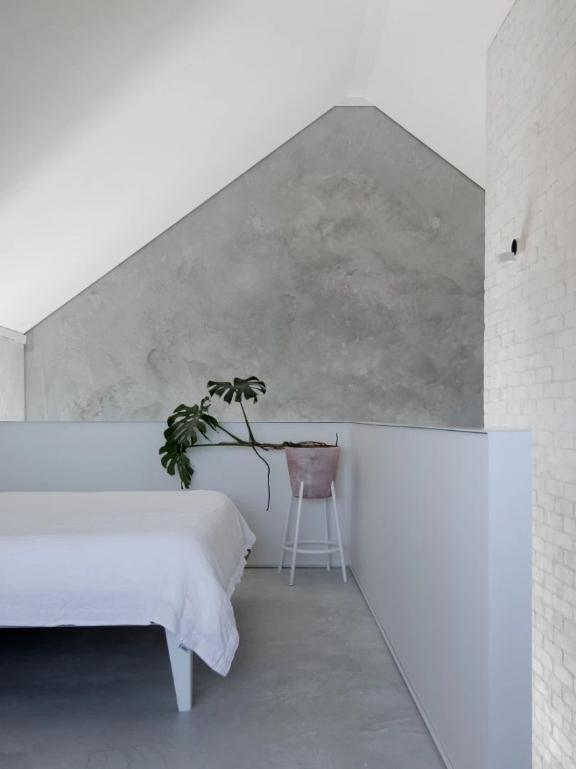 The home features an elevated matser bedroom
