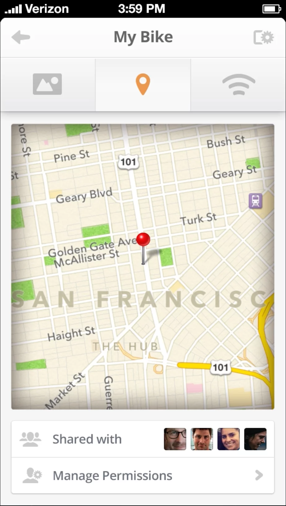 Users can watch their Tiles move in an app map