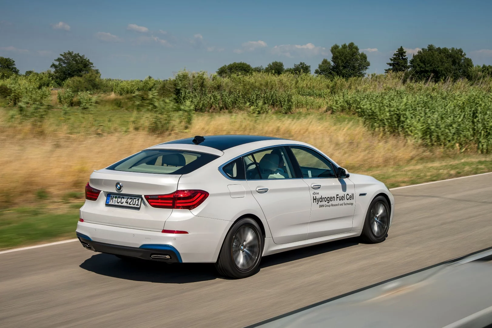 Power comes from an electric motor, fuelled by hydrogen