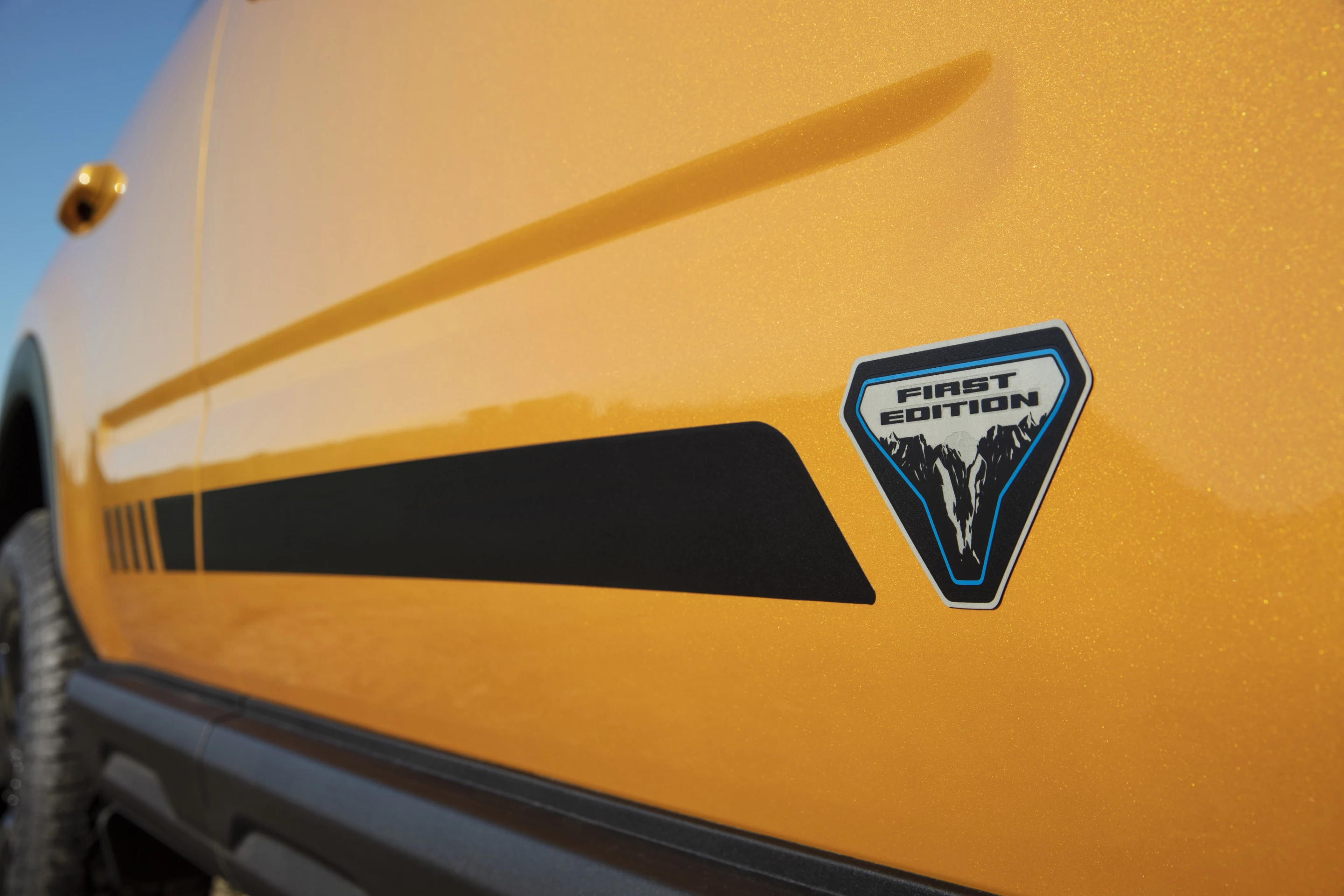 The limited-edition Bronco Sport First Edition series in Cyber Orange Metallic Tri-Coat