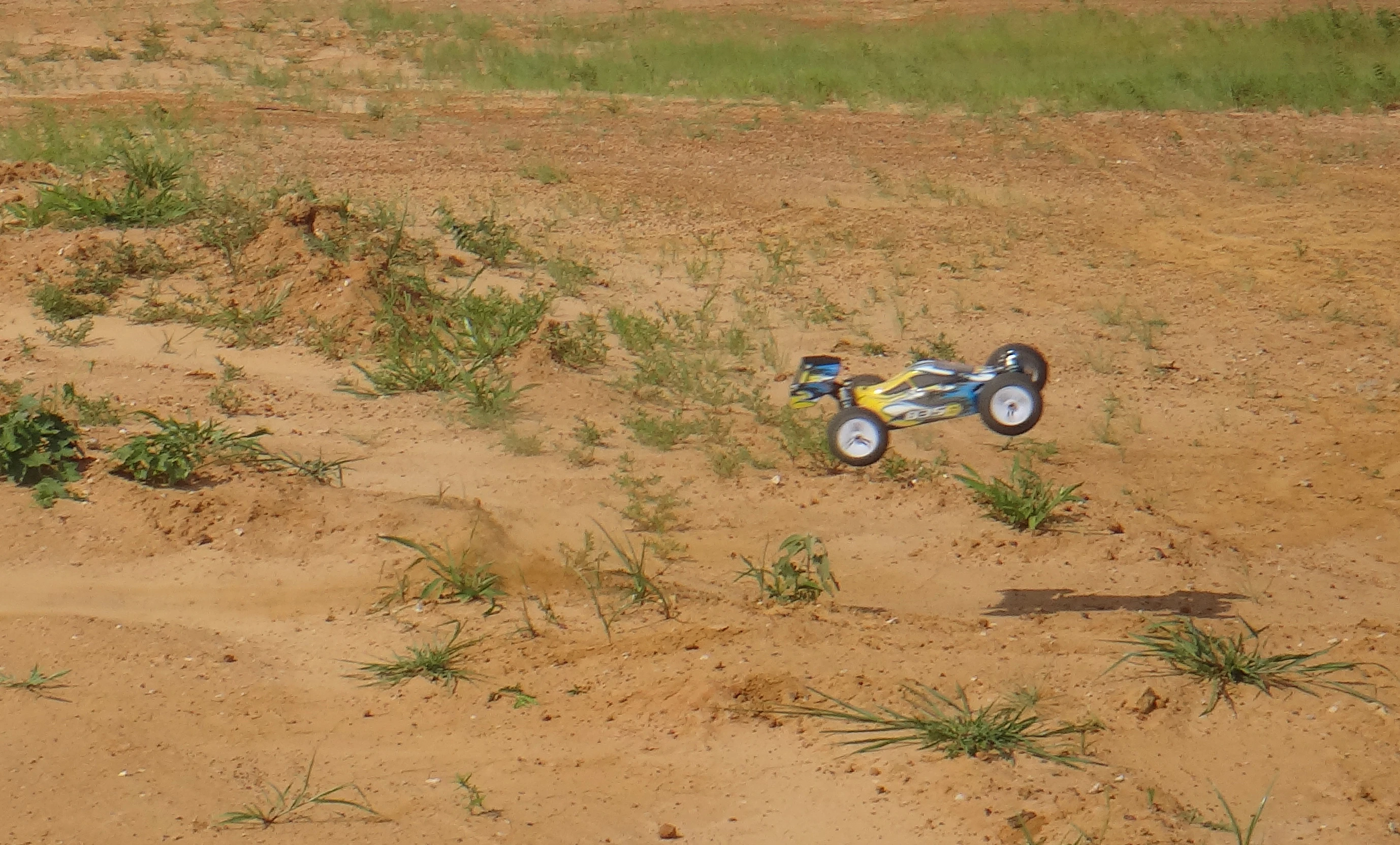 Of course, ramping the buggy off stray dirt mounds to send it sailing through the air is one of the most exciting parts of driving it