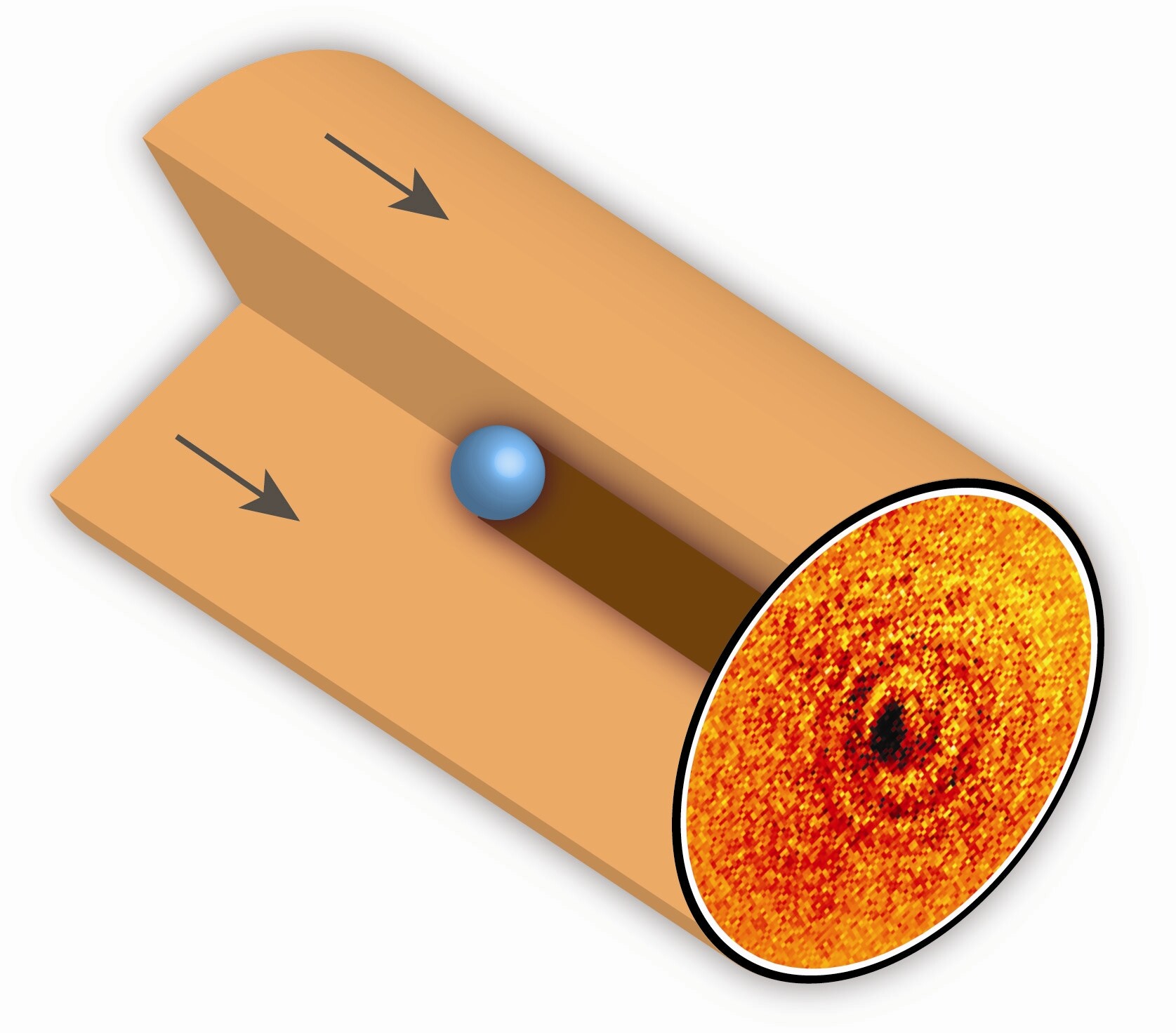 Researchers at Griffith University have taken the image of the shadow of a single ytterbium atom, paving the way to important advances in absorption imaging (Image: Griffith University)