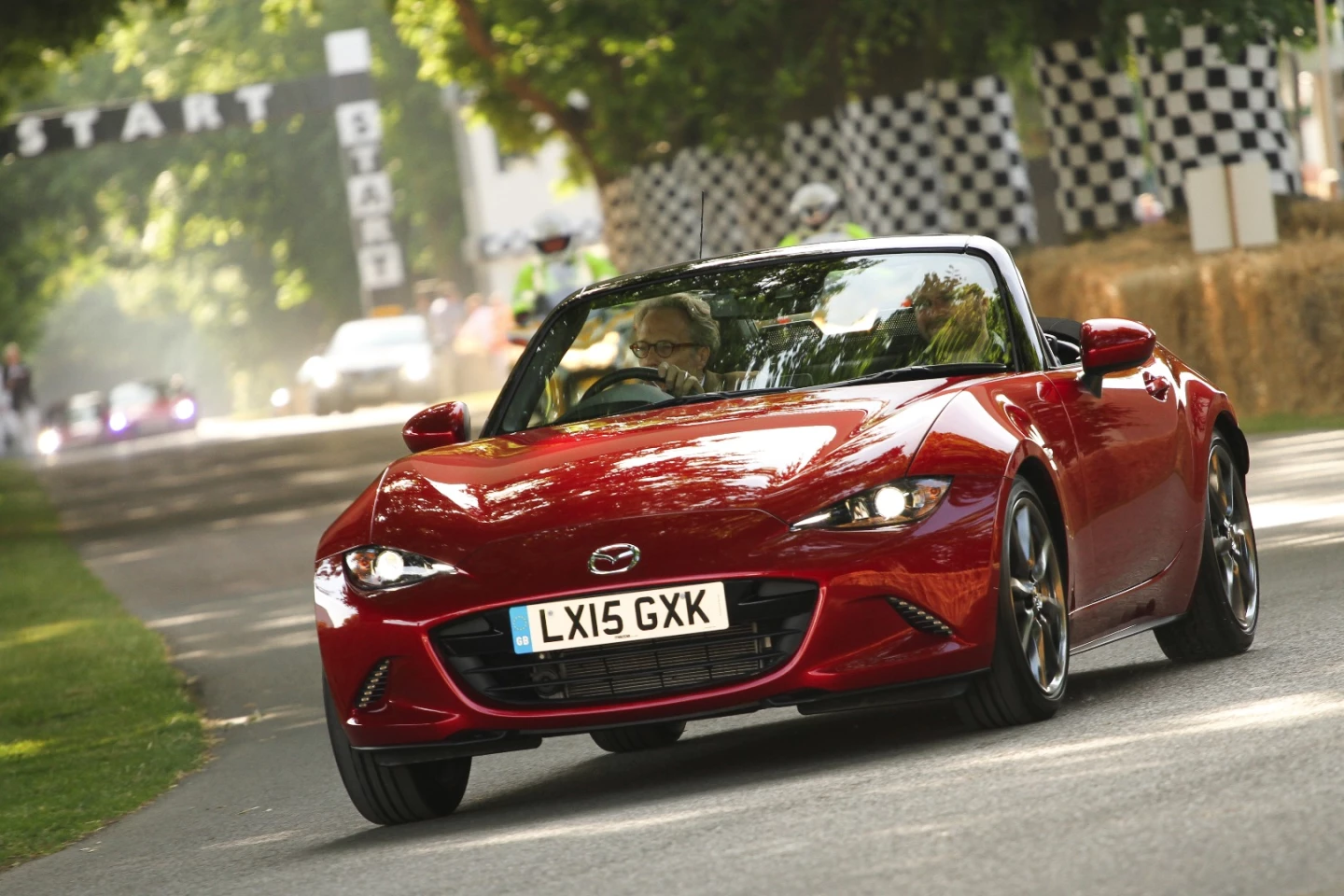 Charles Gordon-Lennox, the Earl of March, is the owner of Goodwood and founder of the Goodwood Festival of Speed. An automotive enthusiast, here he takes Mazda's new MX-5 around the circuit.