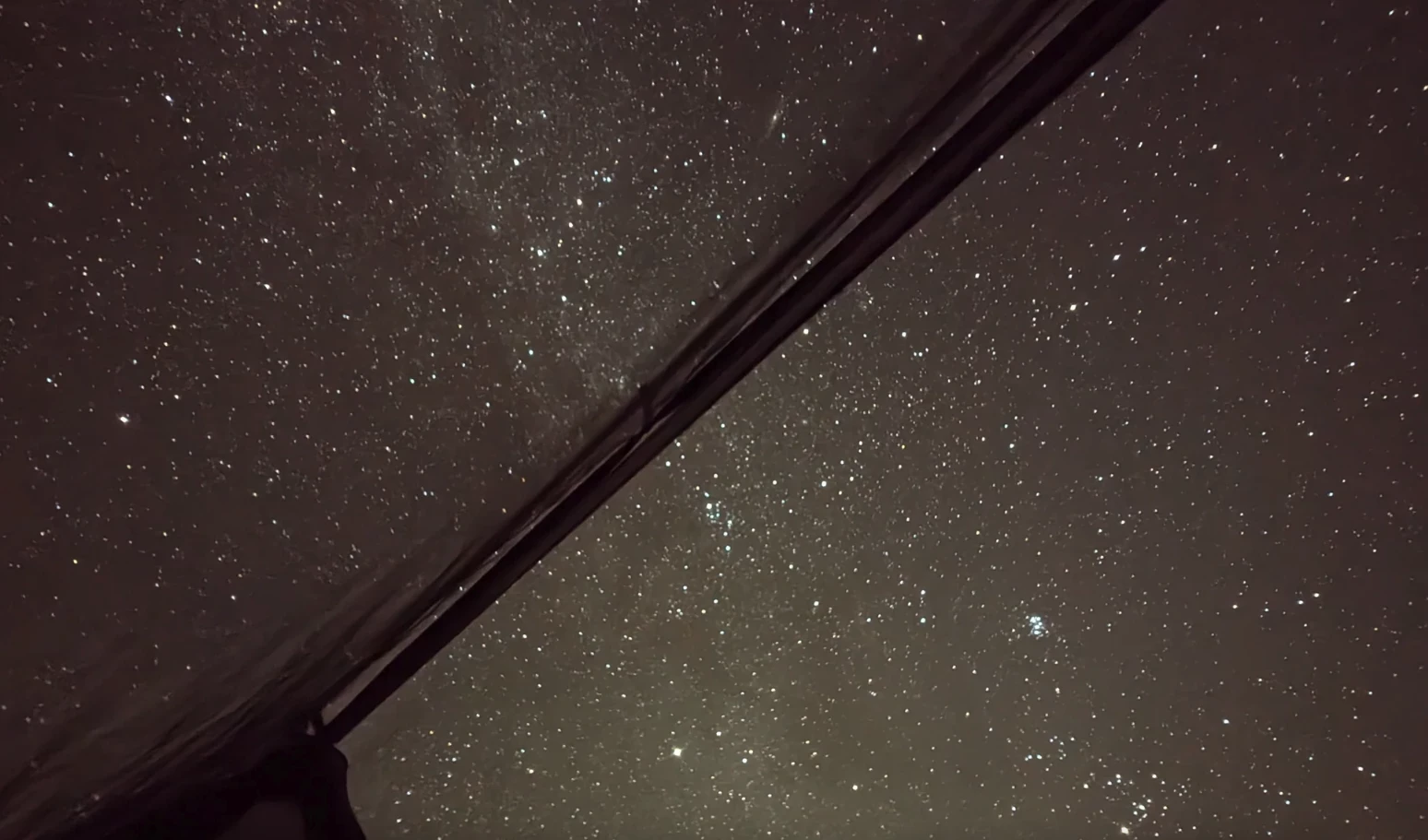 View through the Sky View tent's UltraVue 2 mesh