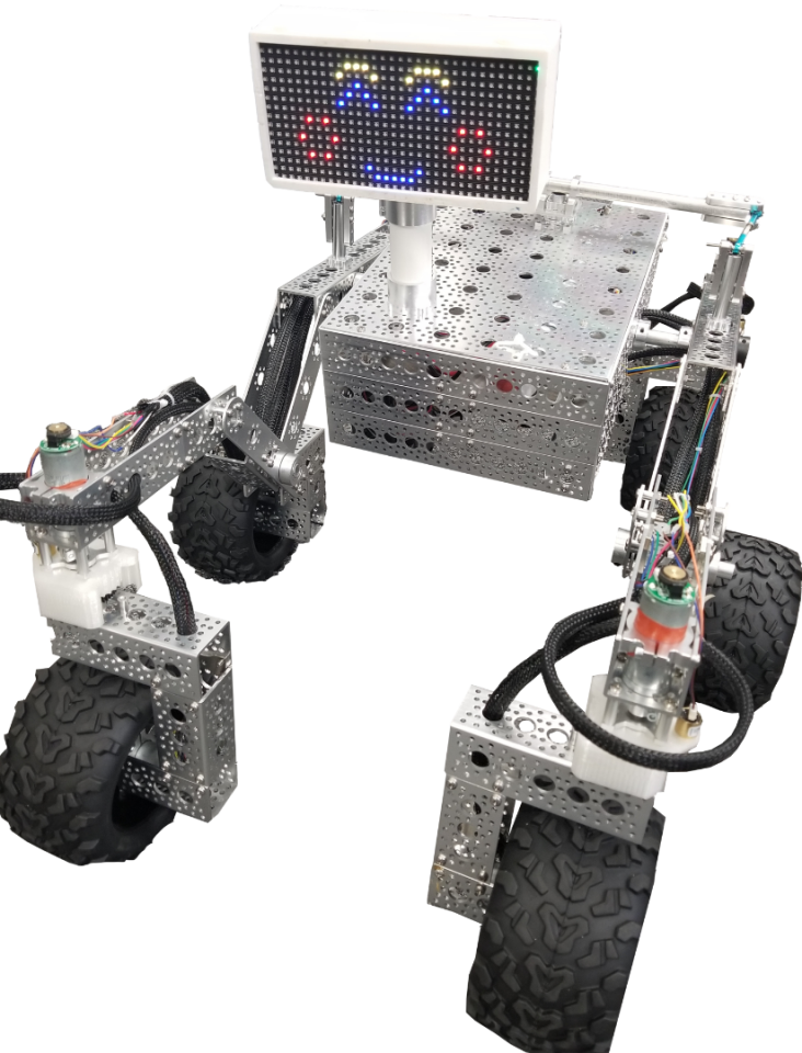 The JPL Open Source Rover base model should weigh in at 25 lb (11.34 kg) and have a 24 x 14 inch (61 x 30.5 cm) footprint