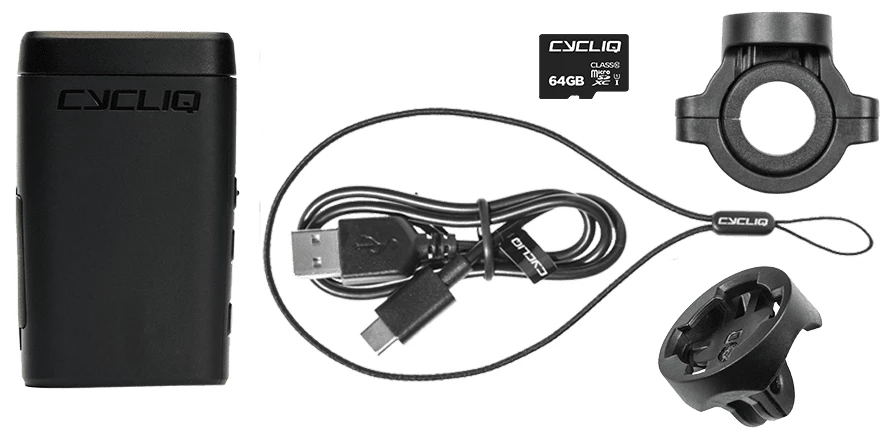 The complete Fly12 Sport package, which includes a quick-release handlebar mount