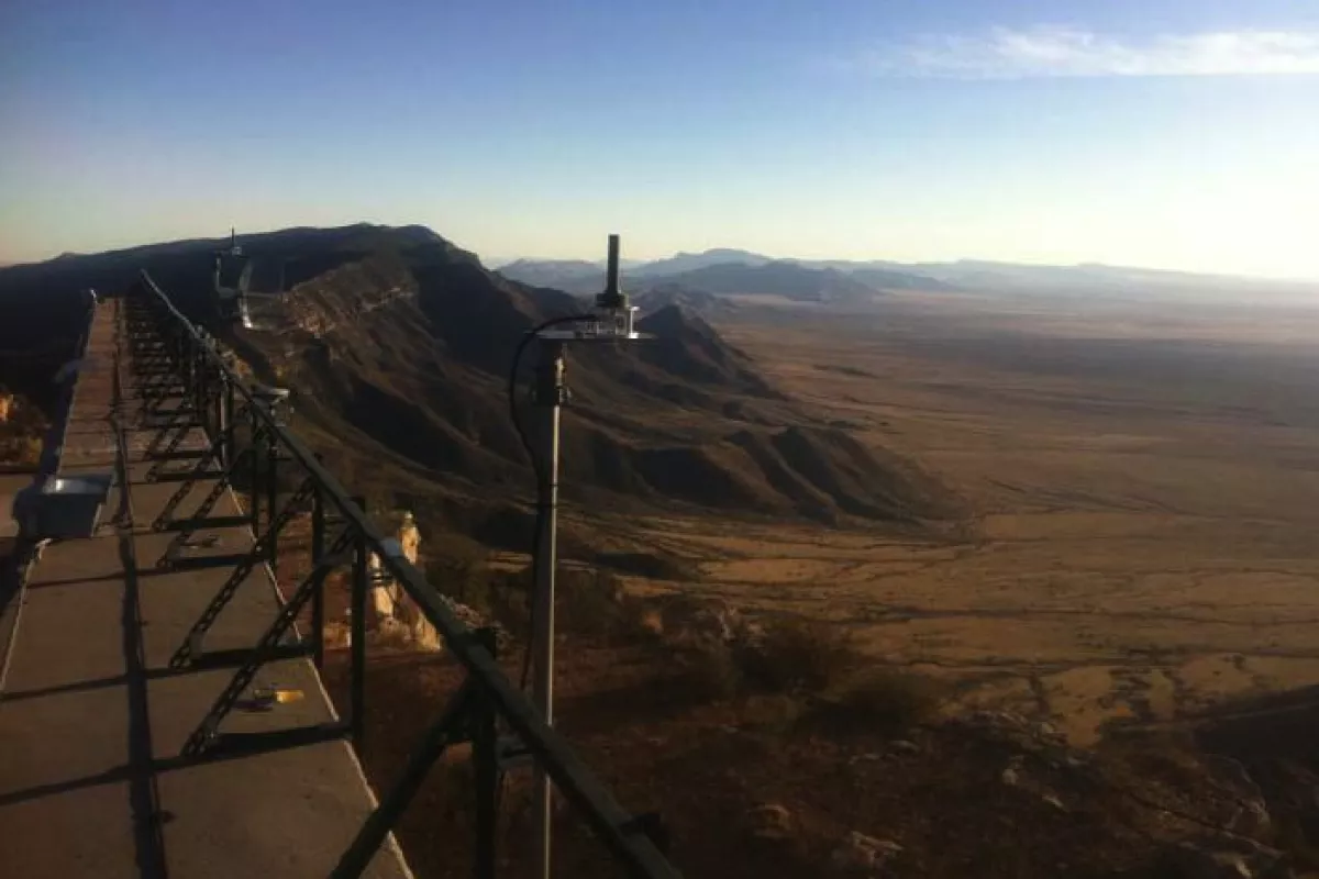 The Locata system installed at the White Sands Missile range
