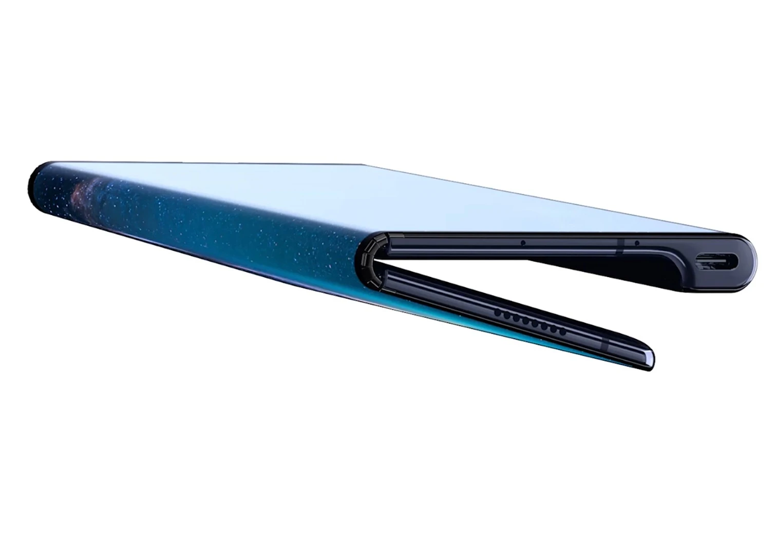 The bar at the side of the Huawei Mate X holds the camera technology and doubles as a handle to grip