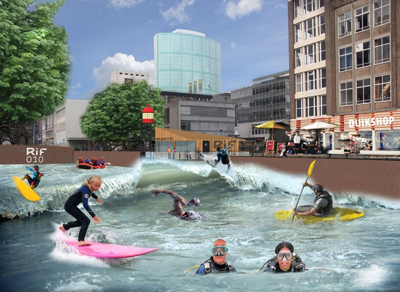 In addition to the wave pool, RiF010 will also accommodate kayaking, scuba diving, body boarding, and swimming