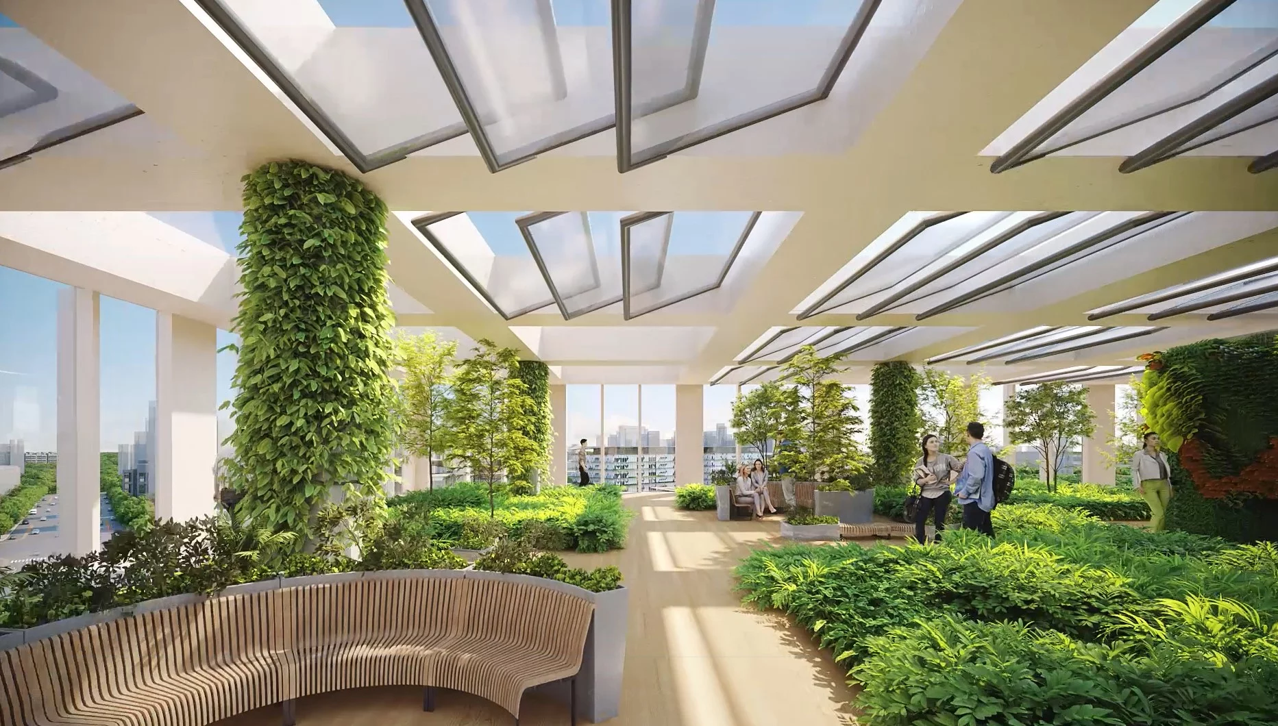 The Shanghai World Laureates Association Artificial Intelligence Lab's uppermost floor will host a lush garden space