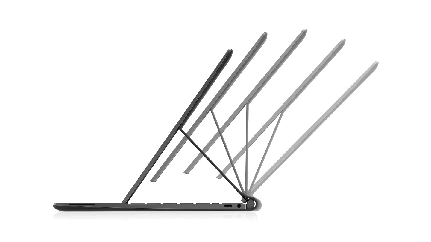The Elite Folio going from clamshell to pull-forward mode