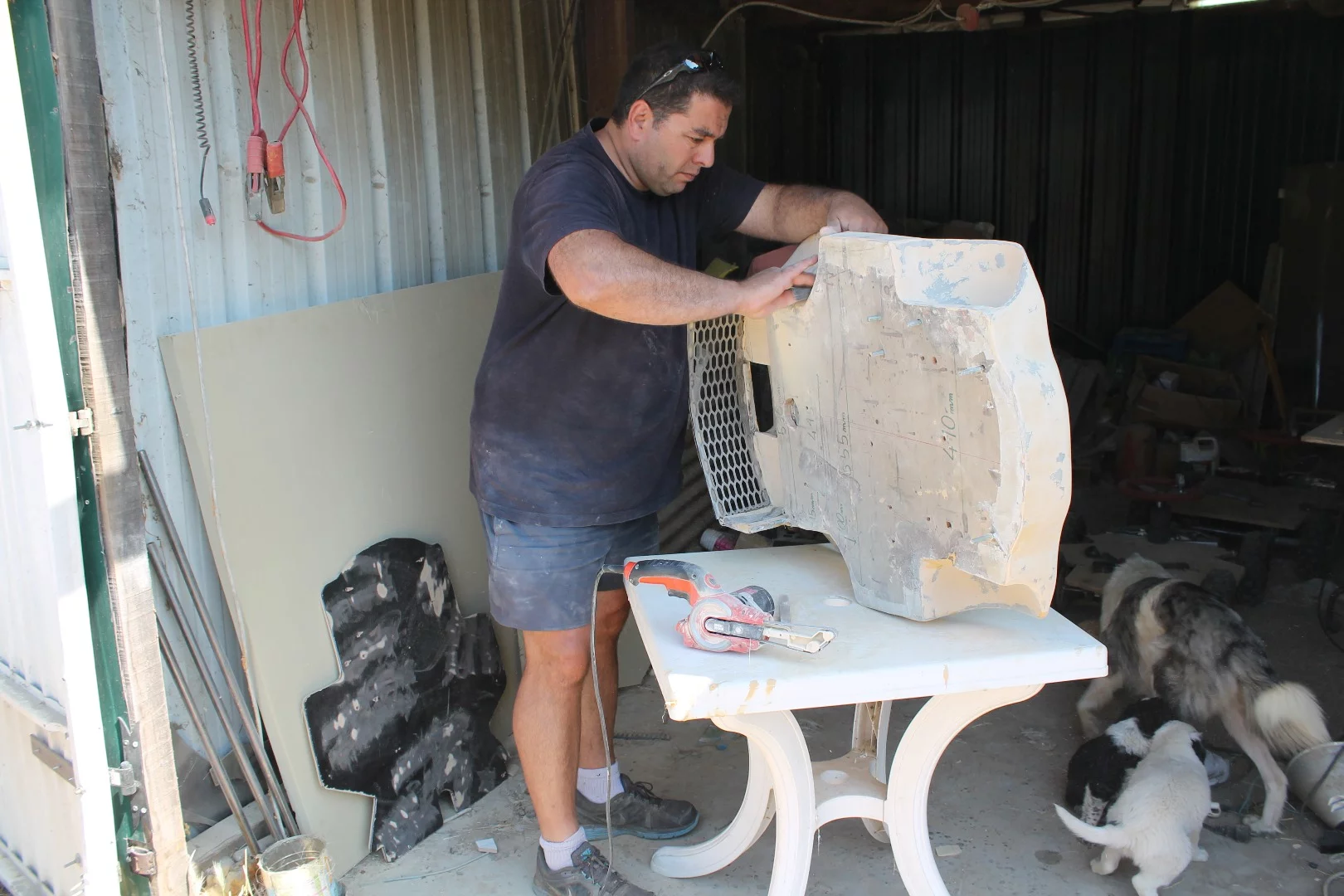 Marcel Beltran hand-building a French Kart prototype