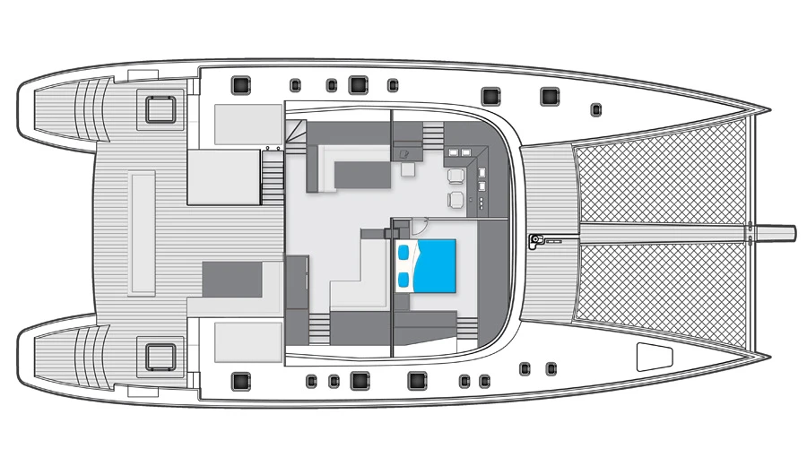 The Sunreef 80 cockpit layout