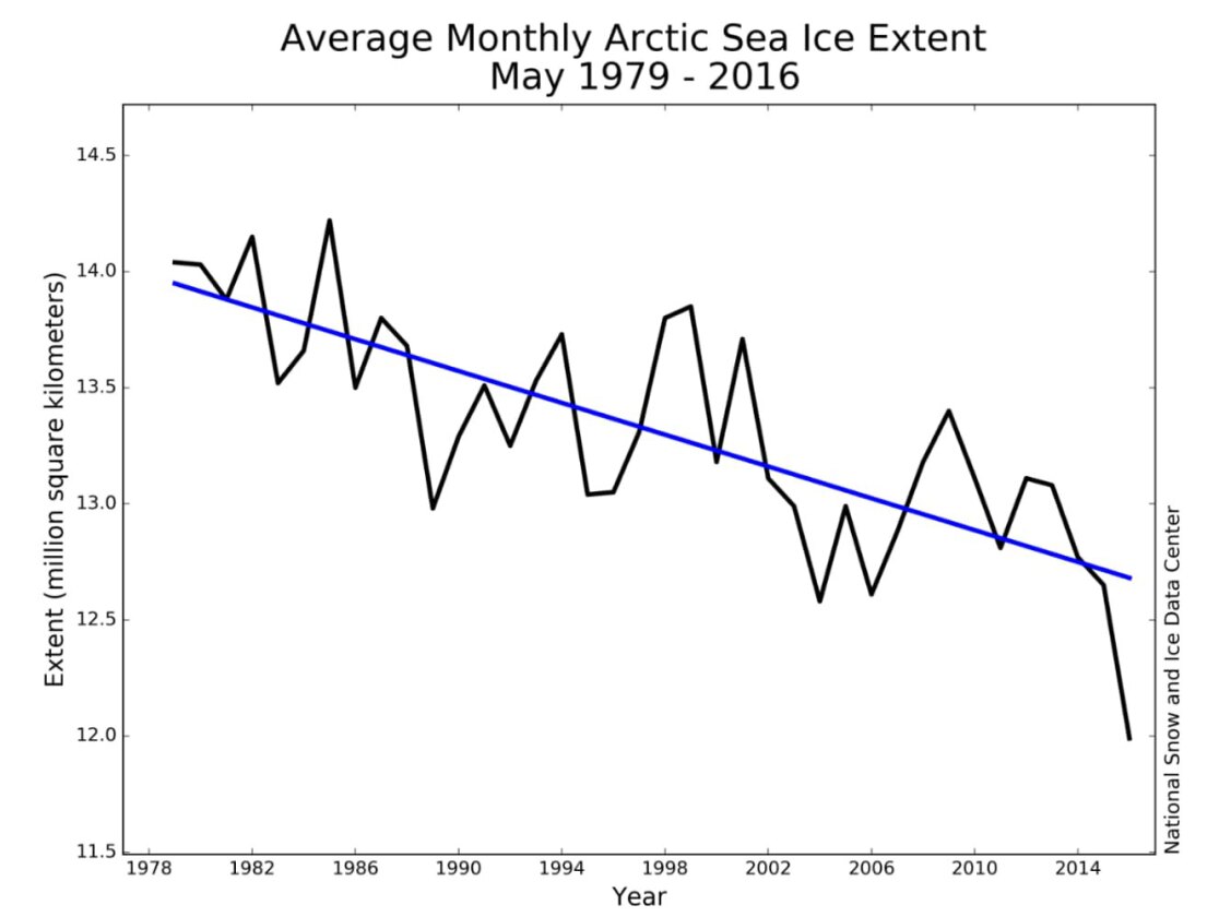 The melting of sea ice in the Arctic is particular cause for concern, scientists say