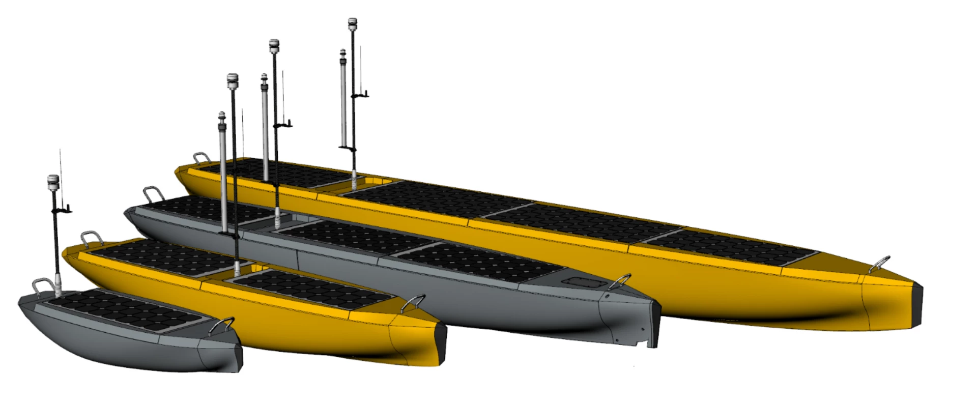 The AutoNaut can be made in four sizes, ranging from 2 to 7 meters long