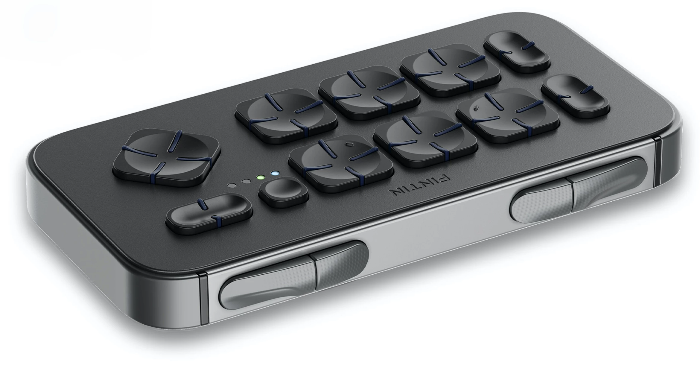 The Fintin supports multiple languages that utilize the QWERTY keyboard layout