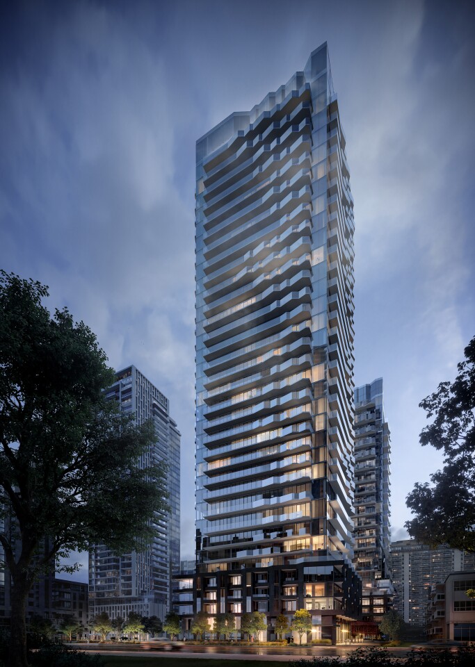 untitled's north tower will consist of 21 floors and rise to 76.9 m (252 ft), while the south tower will have 32 floors and reach 108.55 m (356 ft)