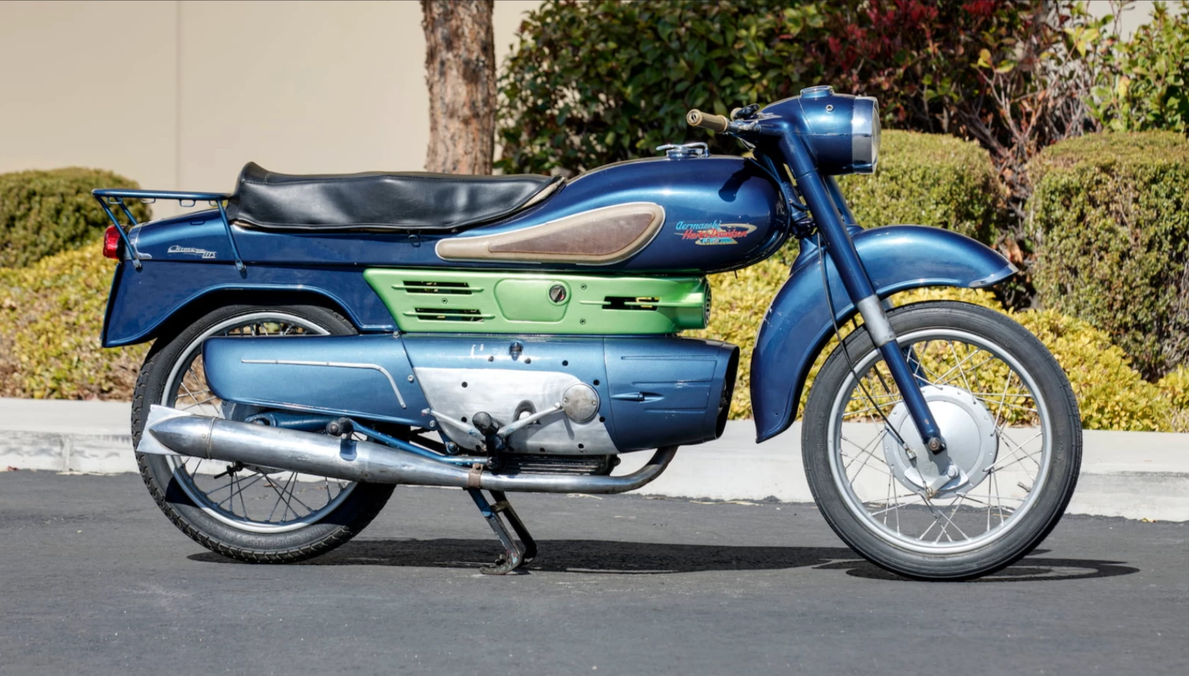 The Aermacchi 175 is a great bike, and widely regarded as one of the most important designs of the post-war era. It also provided the basis for one of the fastest OHV single-cylinder engines of all time, and eventually grew up to become a Harley-Davidson