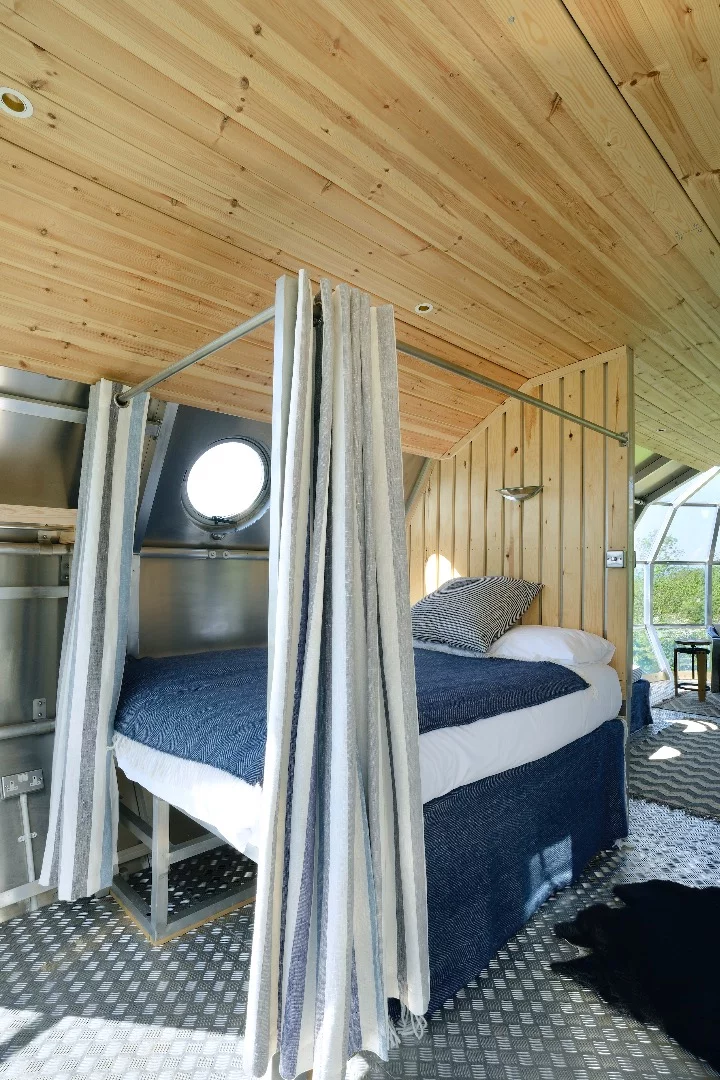 The interior the AirShip 002 includes a double bed (bunk beds are also optional)