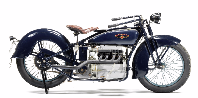 Bought as a "basket case" from a California dealer, this rare Cleveland 4-45 four was first registered in the UK in 2004. The vendor is its only recorded owner and it is believed that Harley-Davidson and Indian parts were used in its restoration.