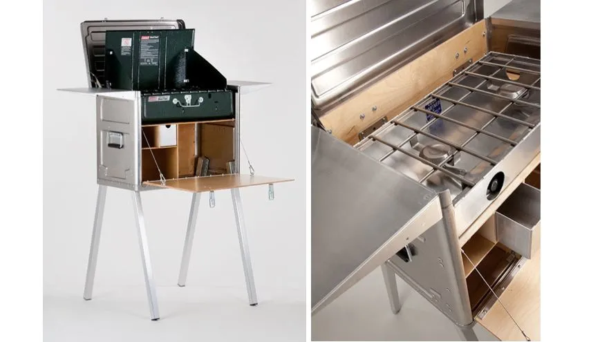 The Field Kitchen is a single unit that combines much of what is needed for cooking on camping trips (Photos: Kanz Outdoors)