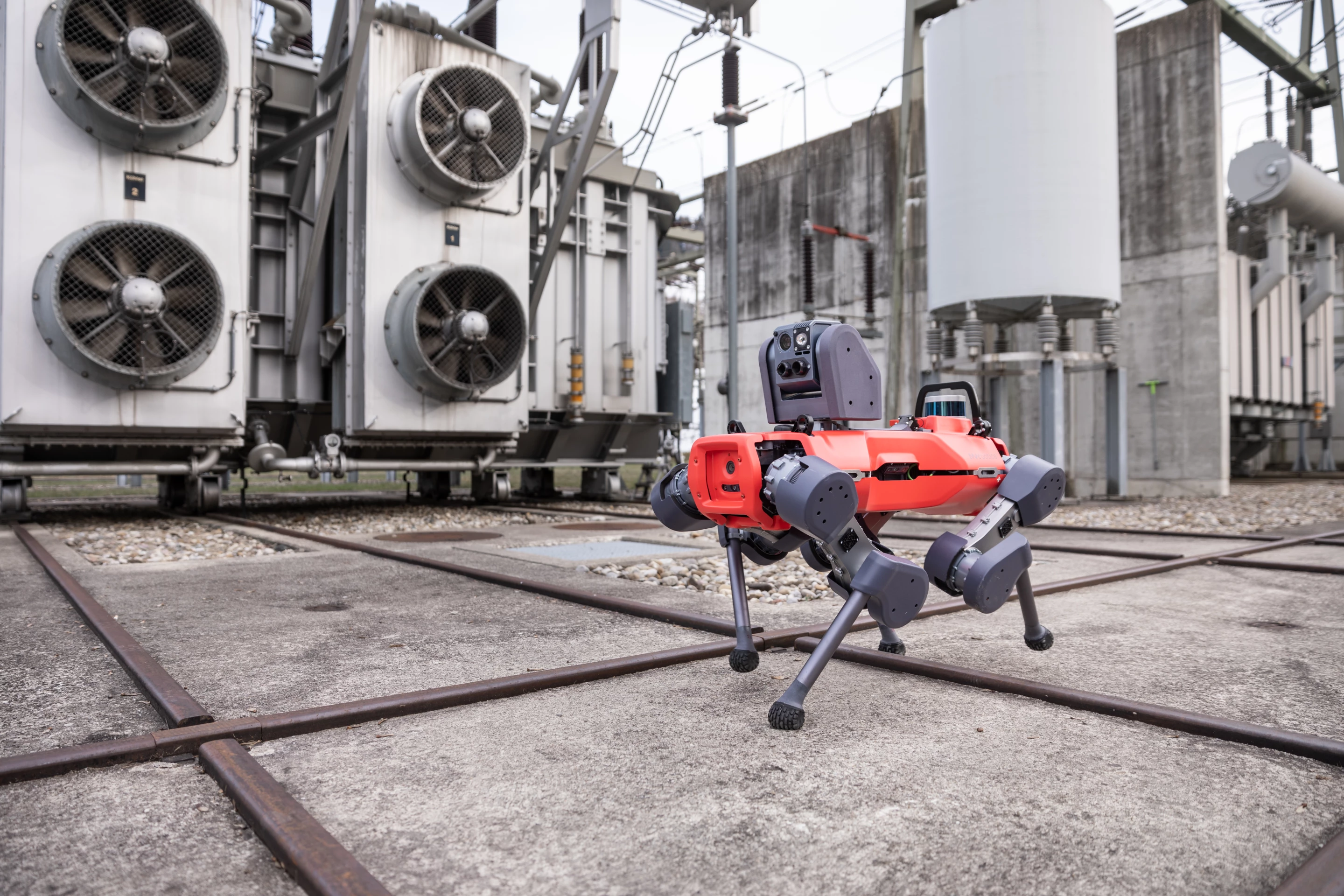 The ANYmal D walking robot can make its way around an industrial facility to make sure that equipment is running as it should