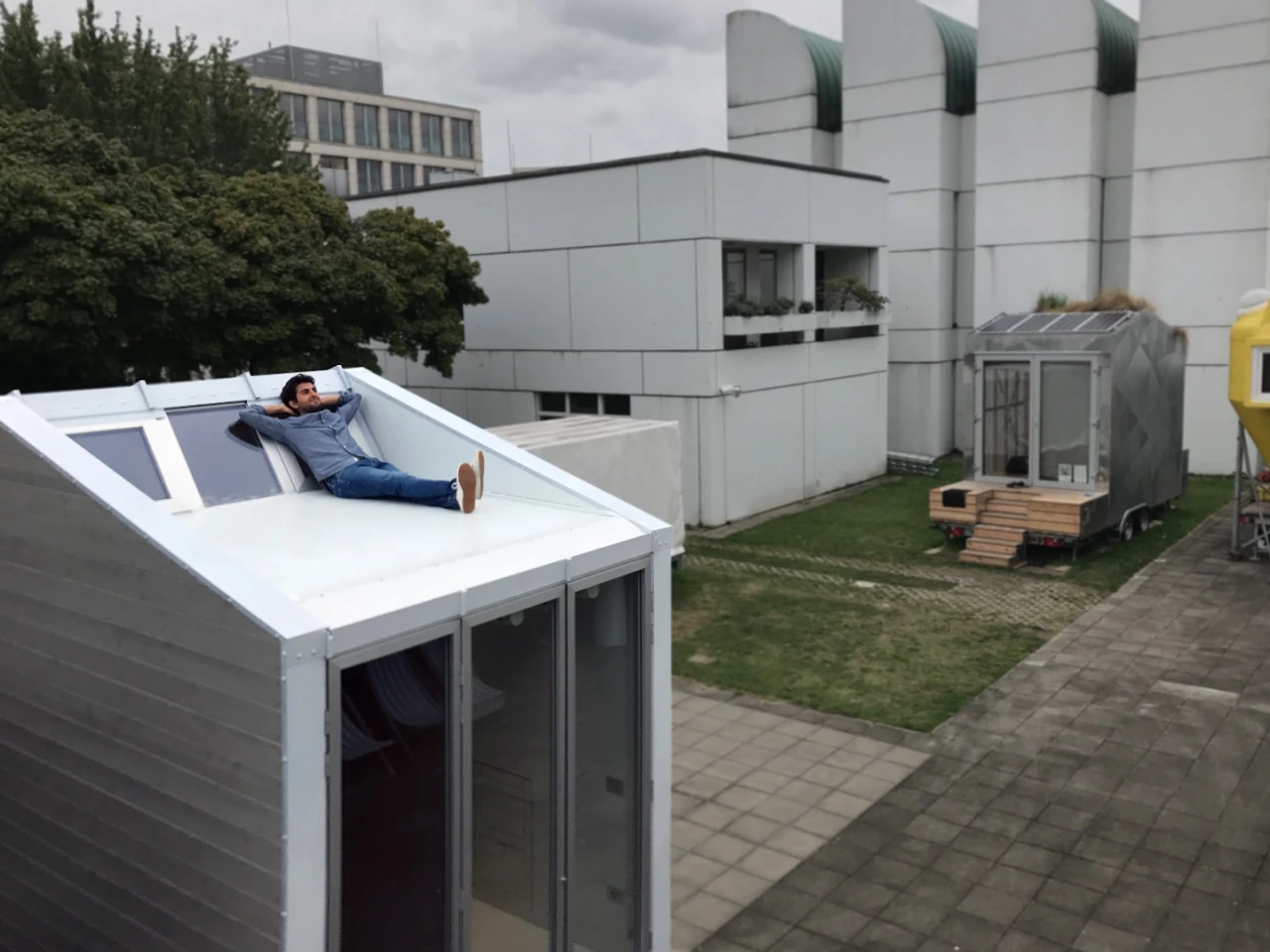 aVOID's roof terrace is accessed by ladder