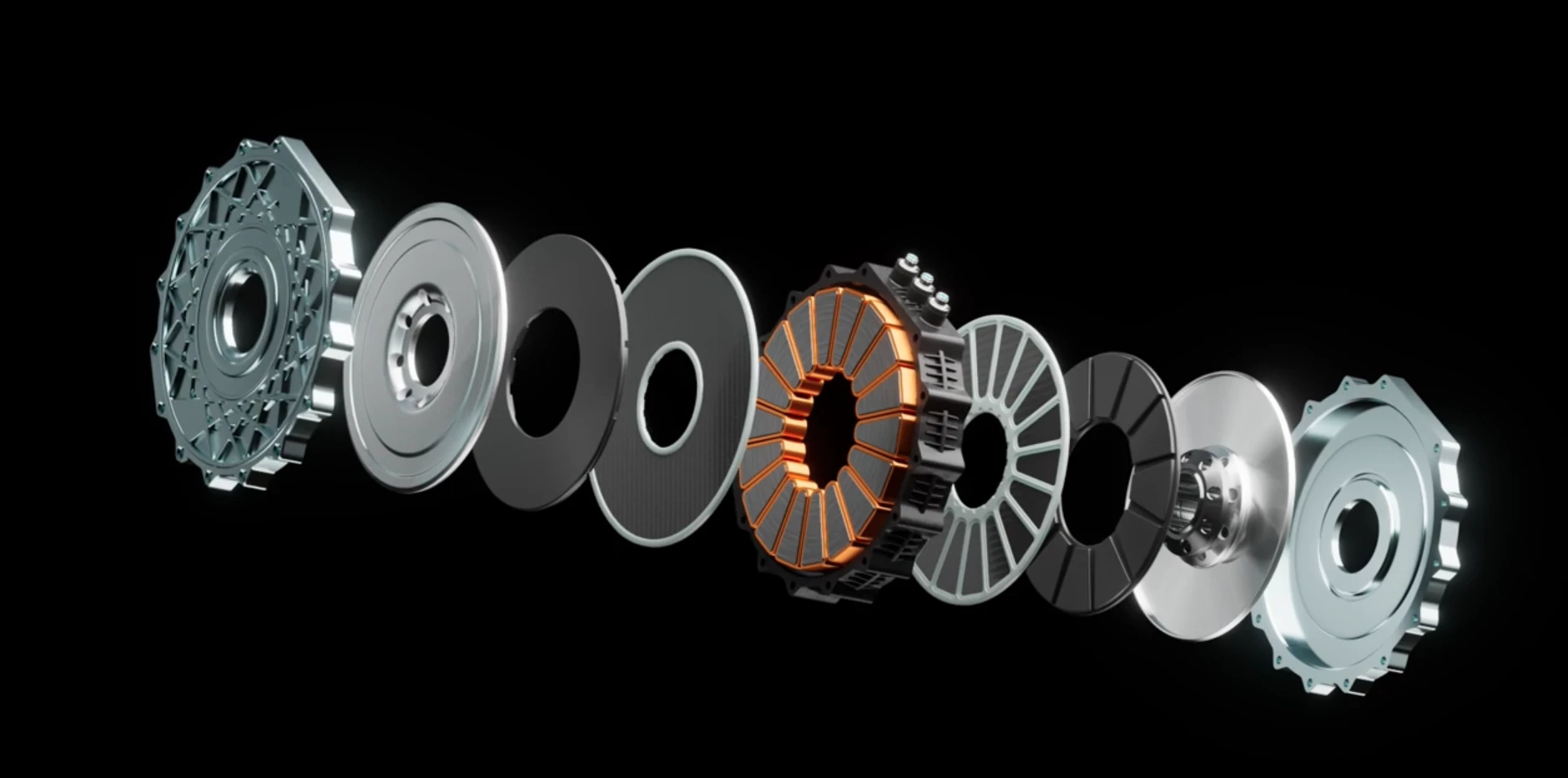 YASA axial flux motor split away