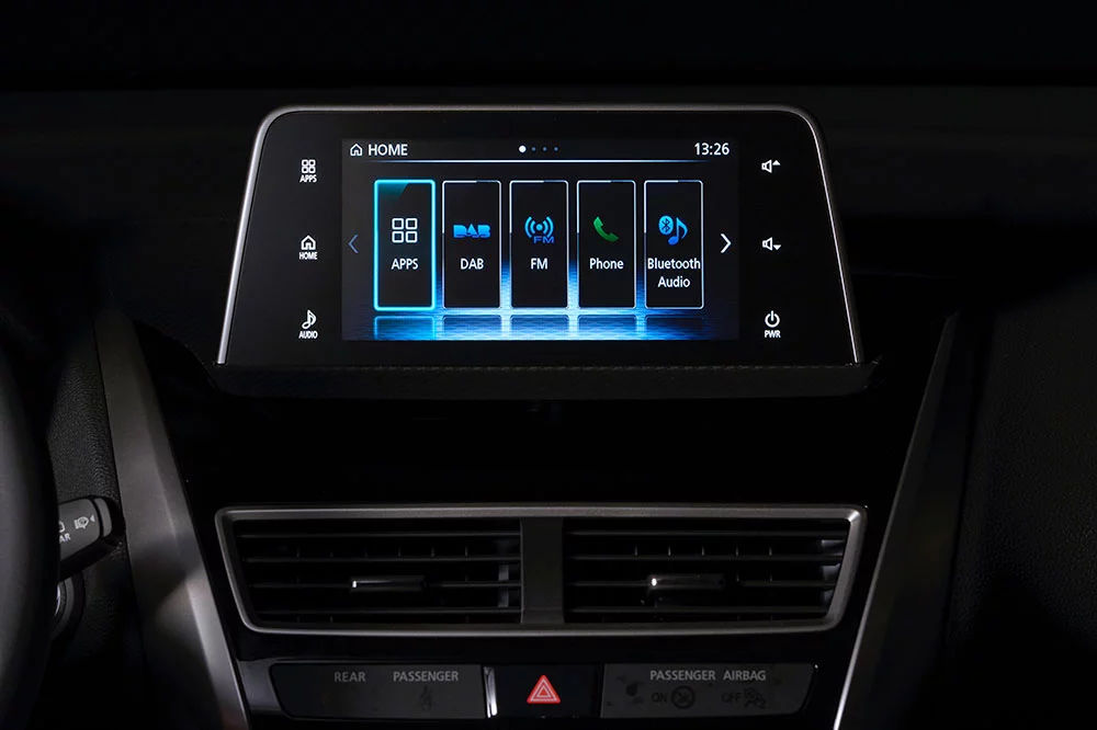 The Eclipse Cross includes a Smartphone Link Display Audio system with touchscreen