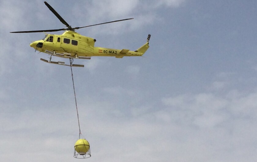 Once the tank is full, it can be quickly flown to the site of a fire with no leakage occurring en route