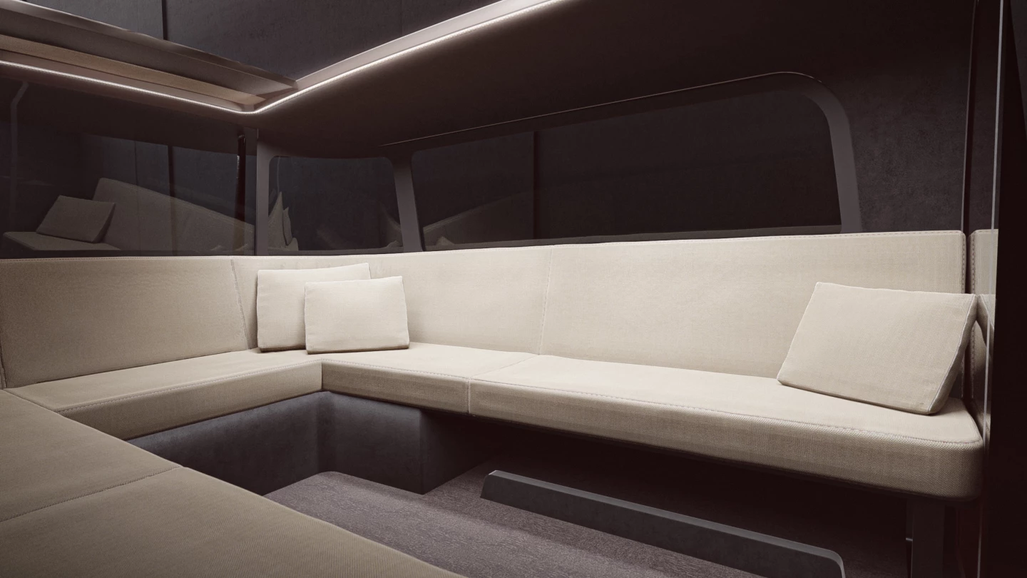 The P-8 Voyager features an enclosed air-conditioned cabin