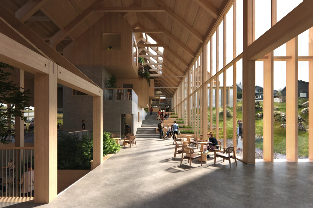 Henning Larsen's University of the Faroe Islands in Torshavn is designed to shield students from the harsh local weather conditions