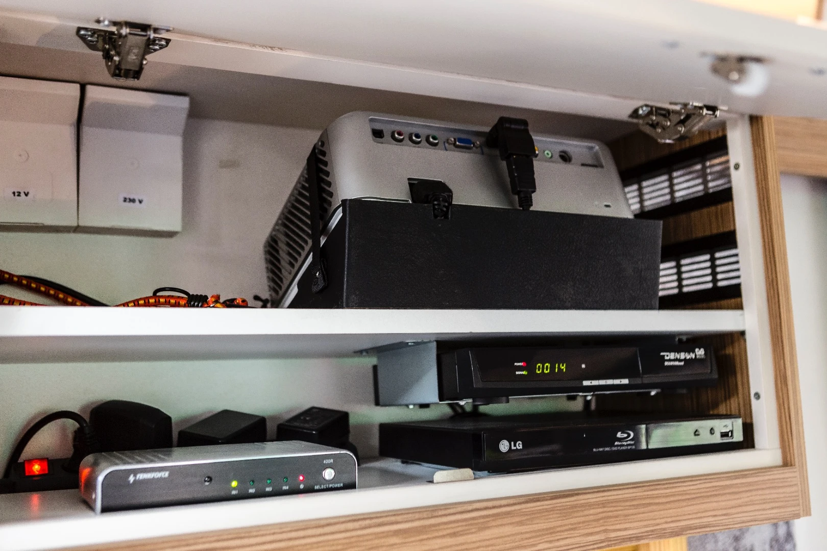 Electronics shelves