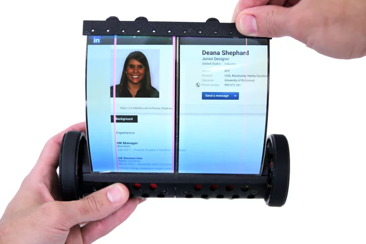 The MagicScroll has a flexible 7.5-inch 2K touchscreen display