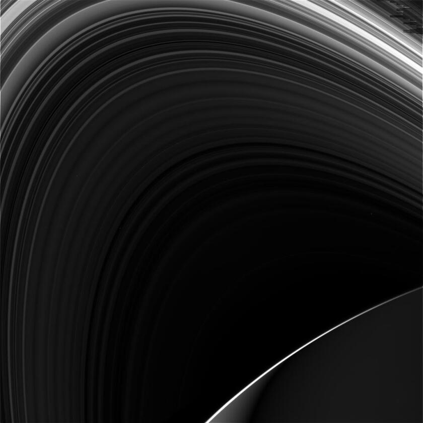 Shot of Saturn and its rings as taken by Cassini on May 3, 2017