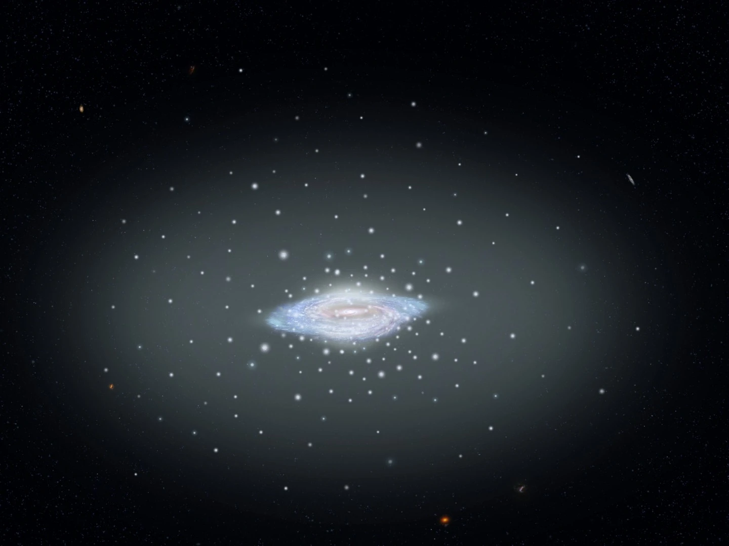 Astronomers have measured the mass of the Milky Way by studying the movements of orbiting clusters of stars