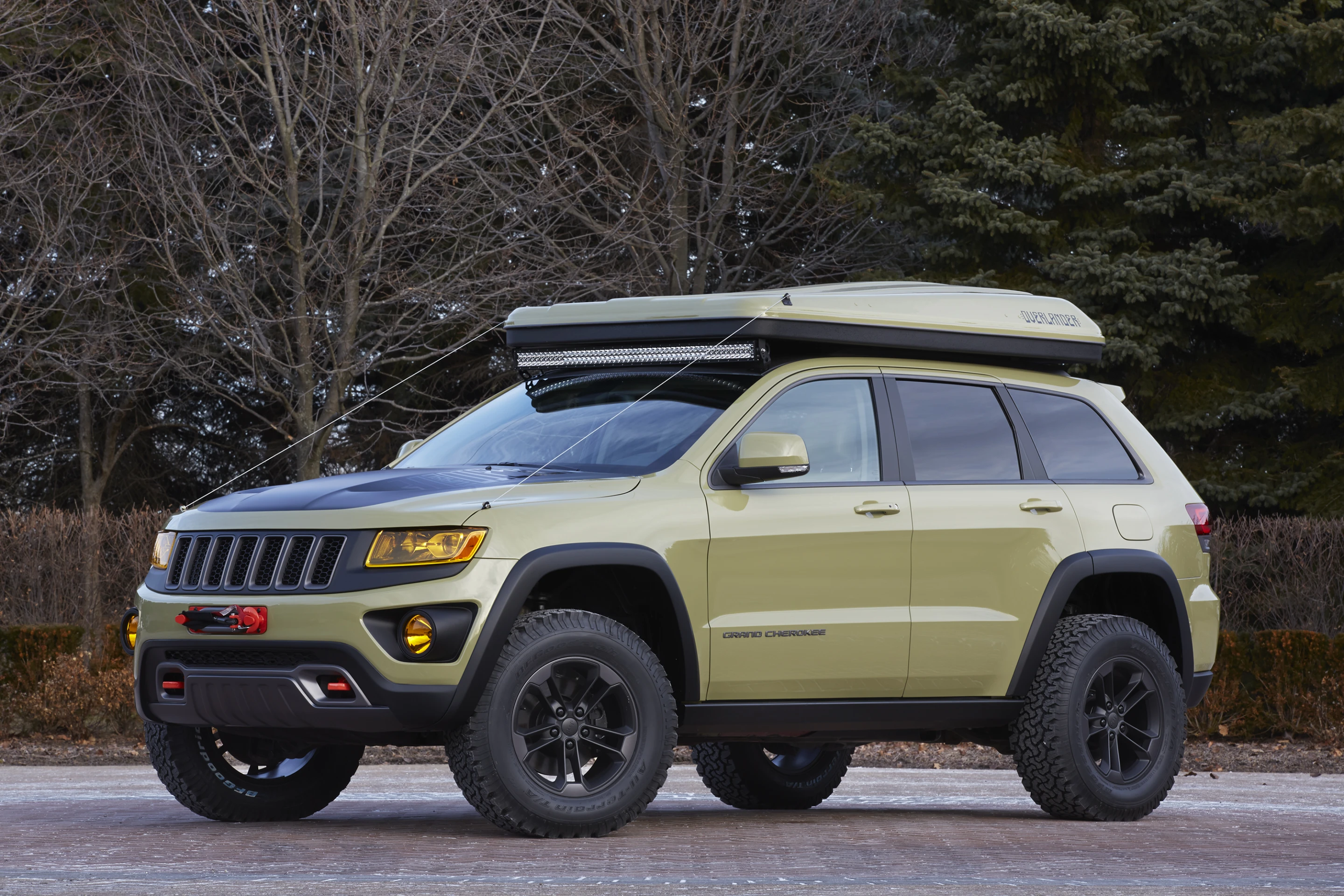 The Overlander includes a unique front fascia with yellow-tinted lamps