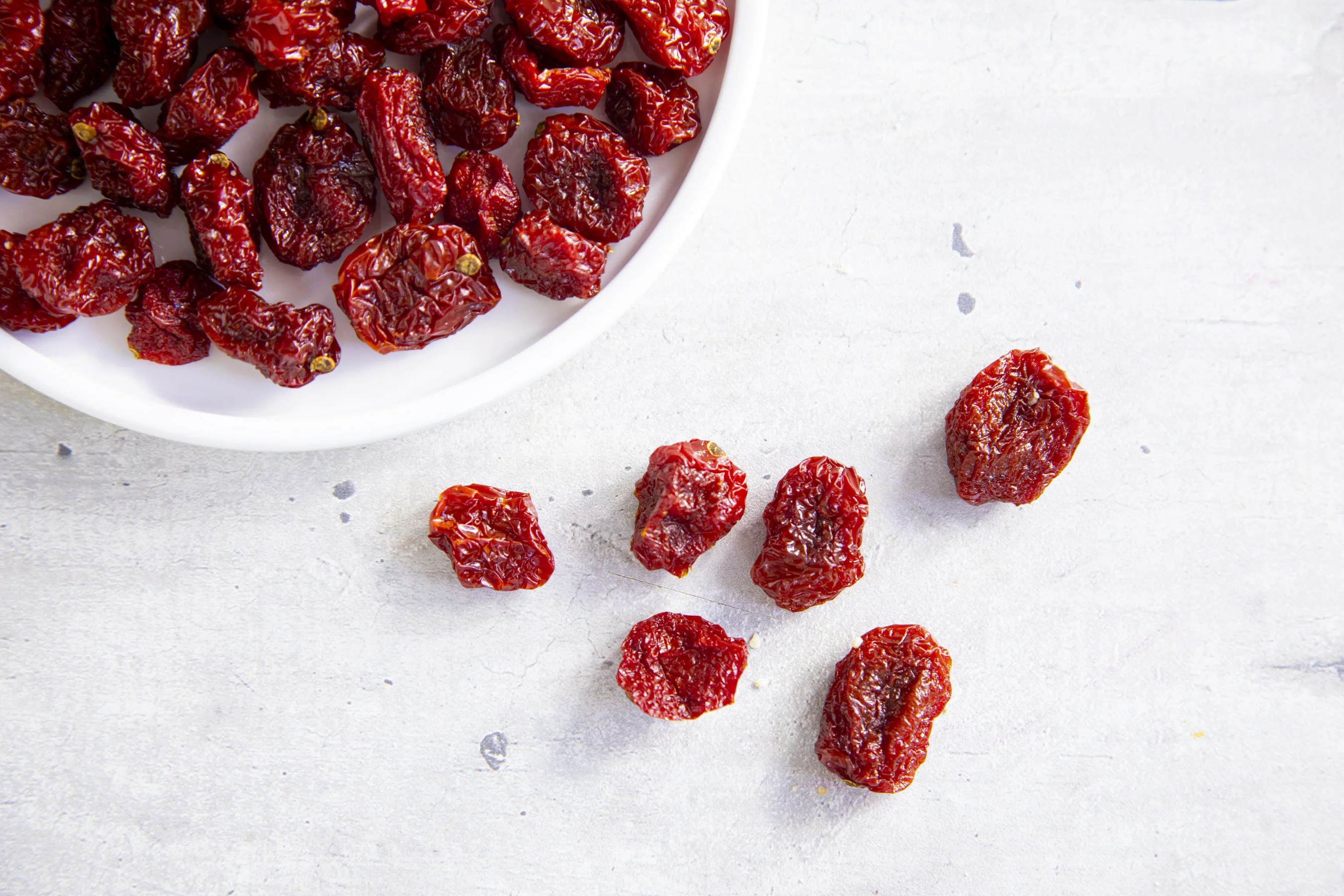These may look like dried cranberries, but they're actually a new type of cherry tomato