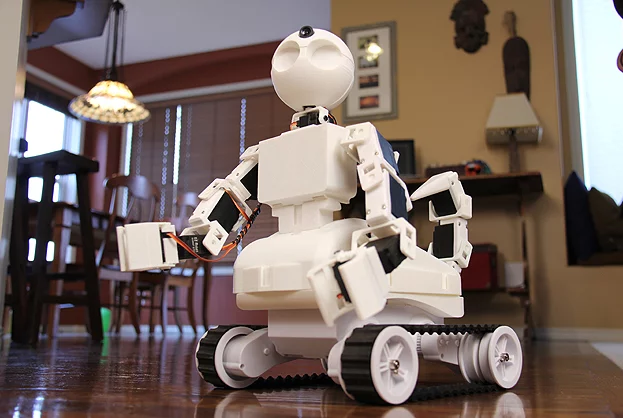 Combination of the torso of the JD android and the rover base make the RoboCentaur